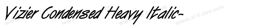 Vizier Condensed Heavy Italic字体转换